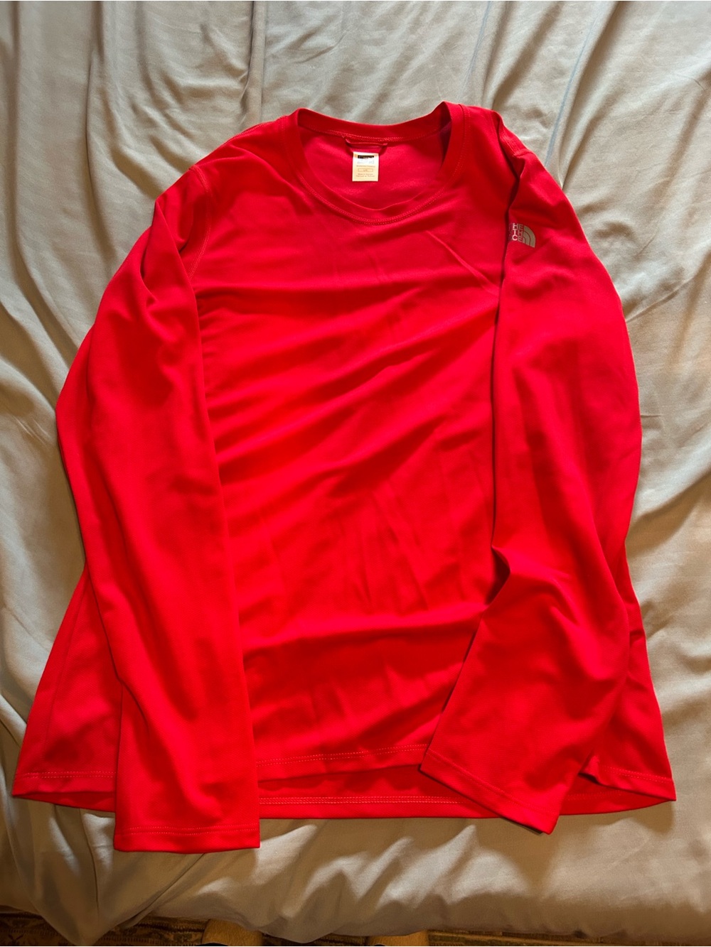 The North Face Red Performance Long Sleeve Tee